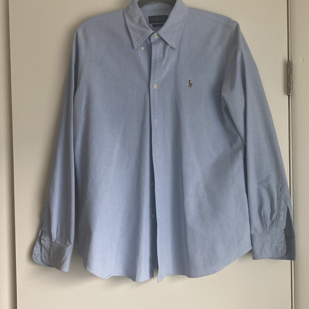 Polo by Ralph Lauren Sky Blue Casual Shirt. Women’s - Picture 2 of 5